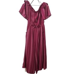 AUW Women's On/Off The Shoulder Jumpsuit With Pockets sz 6